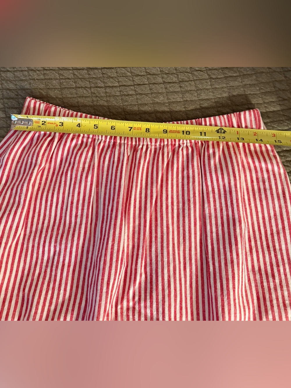 J. Crew Factory Striped Red and White Midi Skirt - Picture 3 of 6